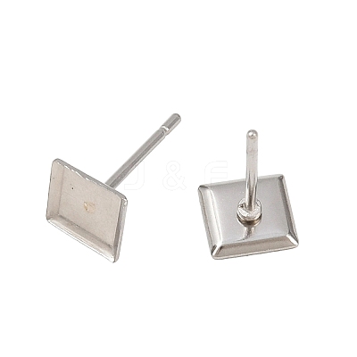Tarnish Resistant 304 Stainless Steel Stud Earring Settings X-STAS-Q170-09-1