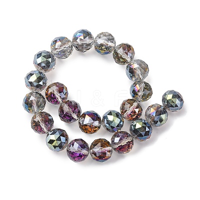 Transparent Electroplate Glass Beads Strands EGLA-N002-34G-F05-1