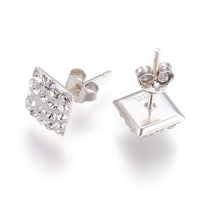 Valentines Days Gifts for Men Austrian Crystal Ear Studs X-EJEW-H042-001-1