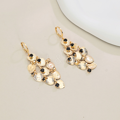 Brass Heart Tassel Hoop Earrings DC3411-1