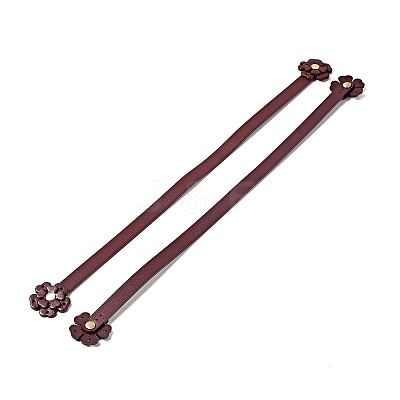Sakura Flower End Cowhide Leather Sew On Bag Handles FIND-D027-18A-1