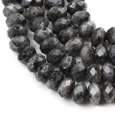Natural Larvikite Beads Strands G-C259-A45-5x8mm-1