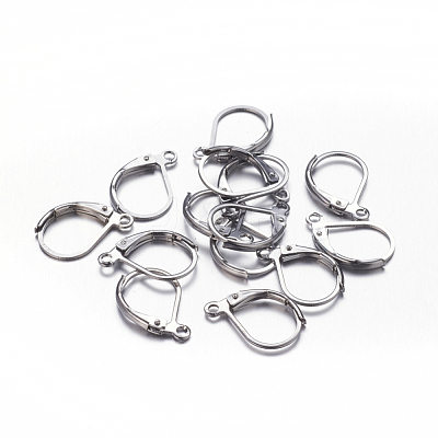 Brass Leverback Earring Findings X-KK-EC223-B-1