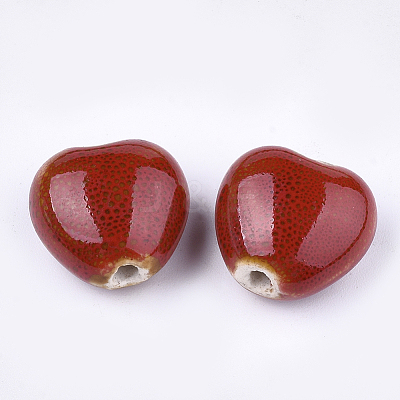 Handmade Porcelain Beads X-PORC-S498-15A-19-1