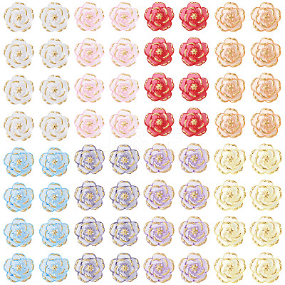 Camellia Transparency Acrylic Beads RESI-TA0004-27A-1