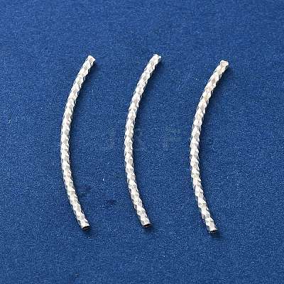 925 Sterling Silver Curved Tube Beads STER-H112-07A-1