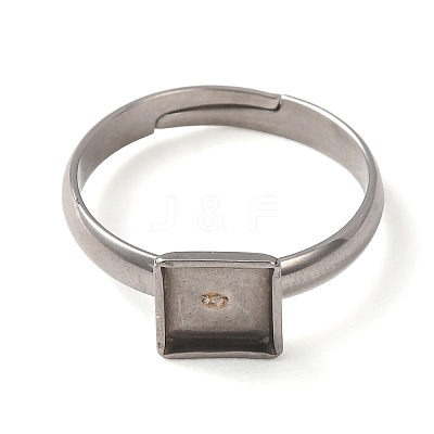 Adjustable 304 Stainless Steel Finger Rings Components SA-CBA8B85-09B-P-1