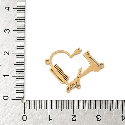 304 Stainless Steel Connector Charms STAS-F326-12G-1