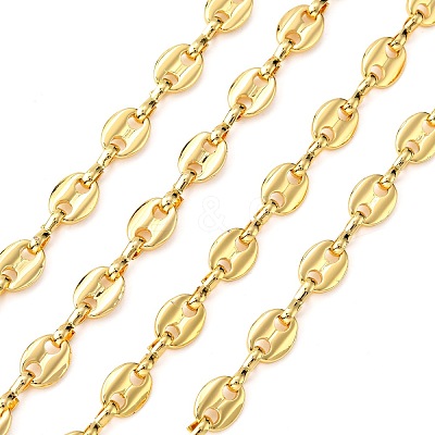 3.28 Feet Brass Coffee Bean Chains X-CHC-P0006-03G-NR-1