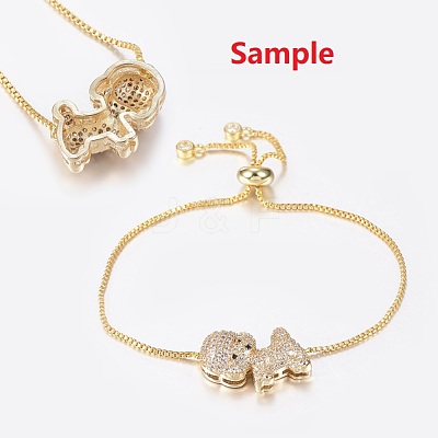 Brass Micro Pave Cubic Zirconia Pendants ZIRC-G130-09G-NR-1