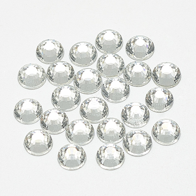 Flat Back Glass Rhinestone Cabochons RGLA-T090-SS30-01-1