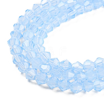Baking Paint Transparent Glass Beads Strands DGLA-F029-J4mm-02-1