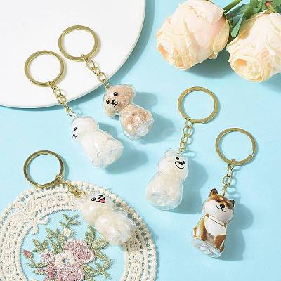 Iron Plastic Keychains KEYC-FZC0001-001C-G-1
