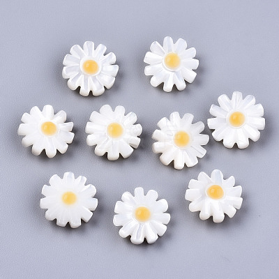 Natural White Shell Mother of Pearl Shell Beads SHEL-S266-13B-1