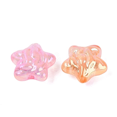 UV Plating Transparent Acrylic Beads OACR-Q204-10-1