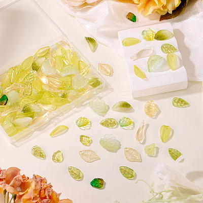 11 Styles Transparent Spray Painted Glass Pendants GGLA-TA0002-11-1