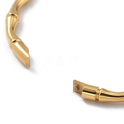 Ion Plating(IP) 304 Stainless Steel Hinged Bangles for Women BJEW-Z078-04G-1