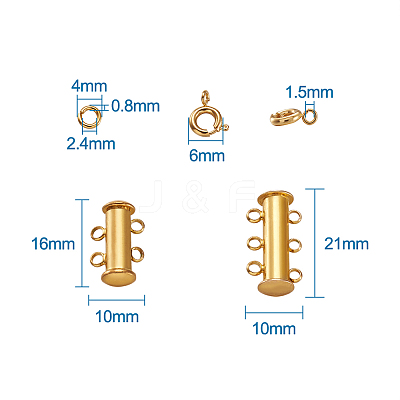 Brass Magnetic Slide Lock Clasps KK-TA0007-17-1