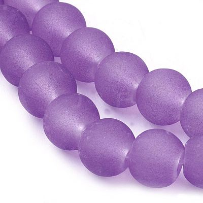 Baking Paint Transparent Glass Bead Strands X-GLAA-S031-6mm-32-1