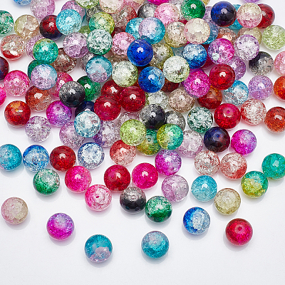 DIY Baking Paint Crackle Glass Beads Stretch Bracelet Making Kits DIY-PH0004-54E-1