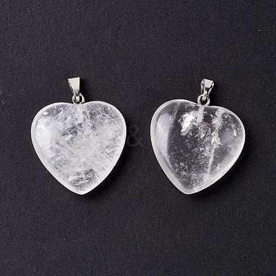 Natural Quartz Crystal Pendants G-G956-B56-FF-1