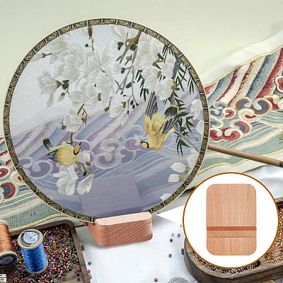 4Pcs Wood Embroidery Hoop Easels ODIS-WH0331-02B-1