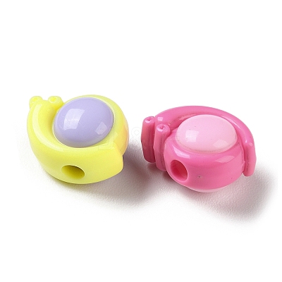 Two Tone Opaque Acrylic Beads SACR-I005-08G-1
