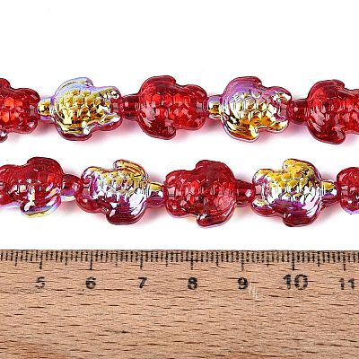 Electroplate Transparent Glass Beads Strands EGLA-N055-04A-04-1