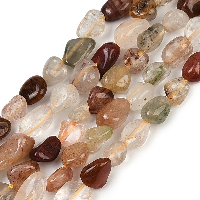 Natural Rutilated Quartz Beads Strands G-R445-6x8-38-01-1