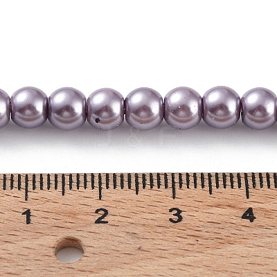 Eco-Friendly Dyed Glass Pearl Round Beads Strands HY-A008-6mm-RB116-1