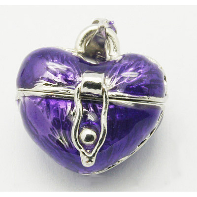Brass Prayer Box Pendants KK-Q198-M-1