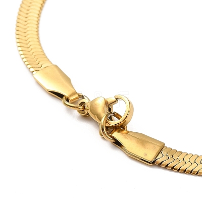 Ion Plating(IP) 304 Stainless Steel Herringbone Chain Necklace for Men Women NJEW-E076-04C-G-1