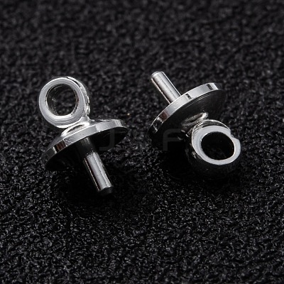 Brass Cup Pearl Peg Bails Pin Pendants KK-H759-29C-S-1