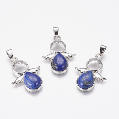 Natural Lapis Lazuli Pendants X-G-G651-A08-1