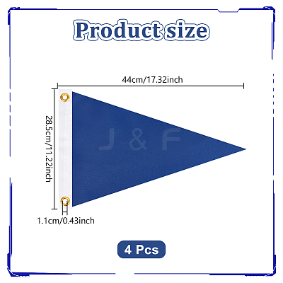 Polyester Marine Signal Flag AJEW-WH0485-77B-1