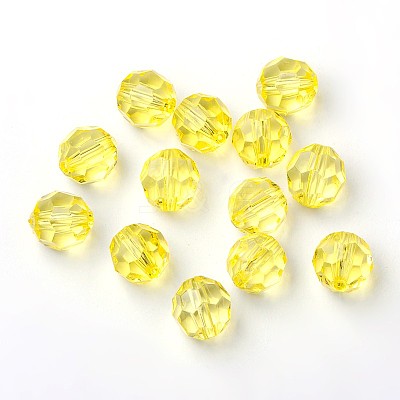 Transparent Acrylic Beads PL505Y-10-1