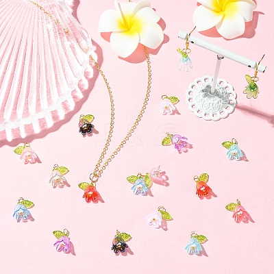 Transparent Acrylic Pendants PALLOY-YW00081-01-1