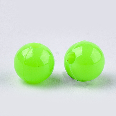 Opaque Plastic Beads X-KY-T005-6mm-609-1