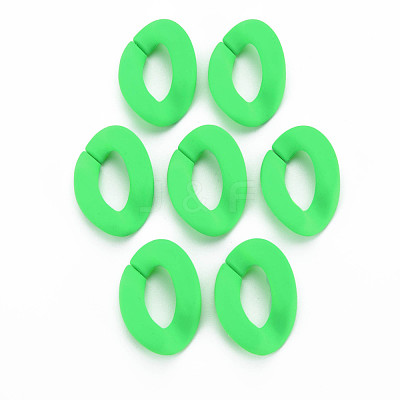 Opaque Spray Painted Acrylic Linking Rings OACR-R249-03E-1