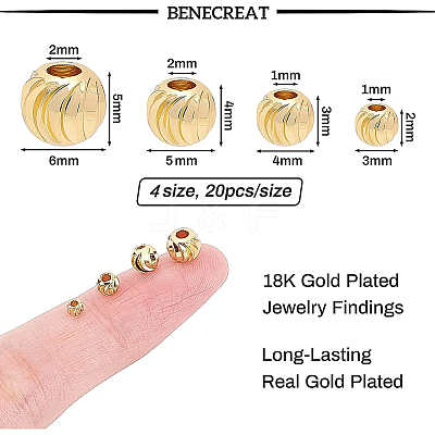 Brass Beads KK-BC0005-55G-1