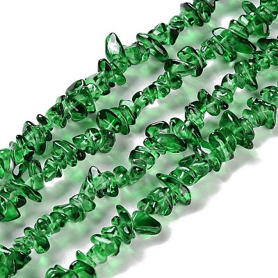Spray Painted Transparent Glass Beads Strands X-GLAA-P060-01A-07-1