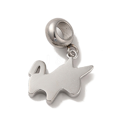 304 Stainless Steel Enamel European Dangle Charms STAS-G308-35P-02-1