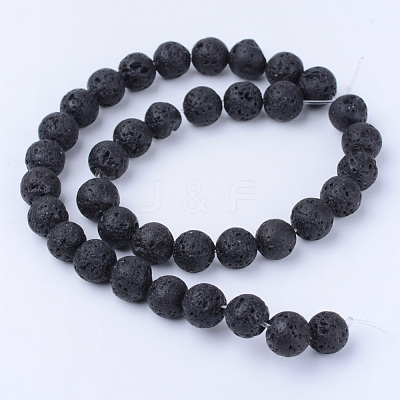Natural Lava Rock Beads Strands X-G-Q462-6mm-24-1