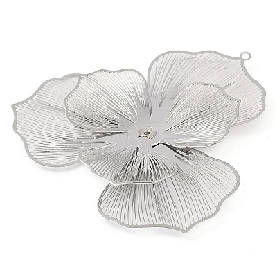 Flower Brass Big Pendants KK-L219-11P-1