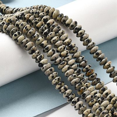 Natural Dalmatian Jasper Beads Strands G-Z030-A02-01-1