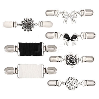 7Pcs 7 Styles Alloy Cardigan Clips JEWB-CA0001-70-1
