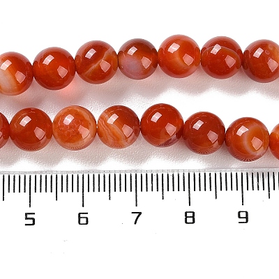 Natural Striped Agate/Banded Agate Beads Strands G-Z060-A01-B05-1