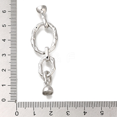 Brass Micro Pave Clear Cubic Zirconia Fold Over Clasps KK-H480-26P-1
