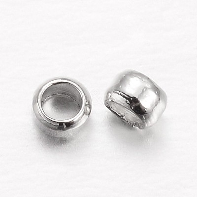Rondelle Brass Crimp Beads KK-L134-27P-1