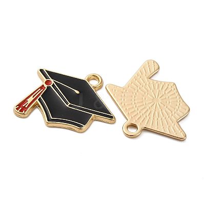 Graduation Season Alloy Enamel Pendants ENAM-V002-01B-KCG-1